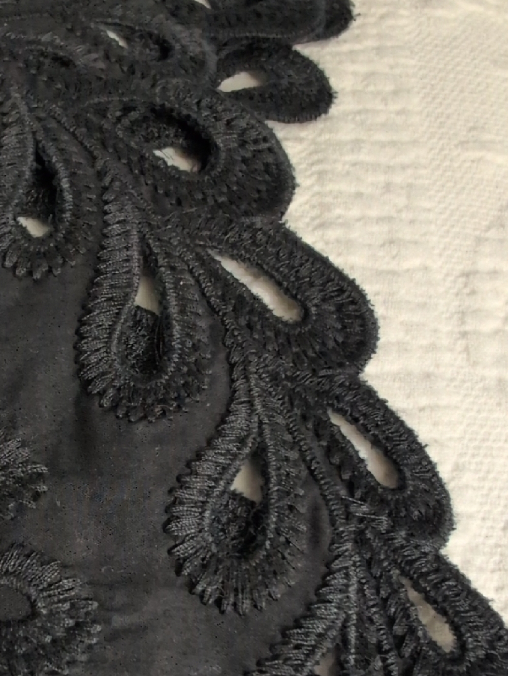 Philosophy Black Eyelet Embroidered Blouse - Picture 4 of 10